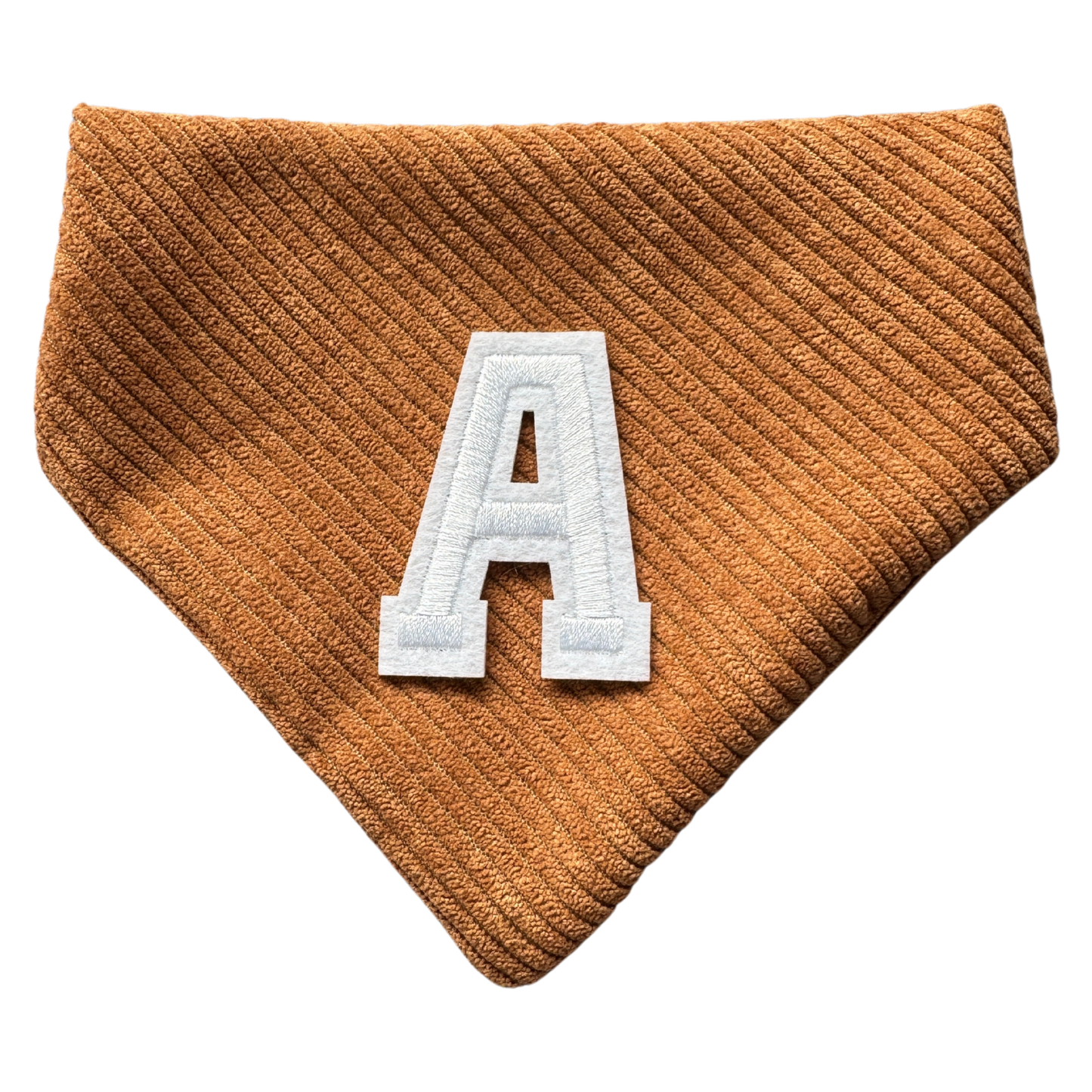 Tan brown corduroy bandana, Personalised