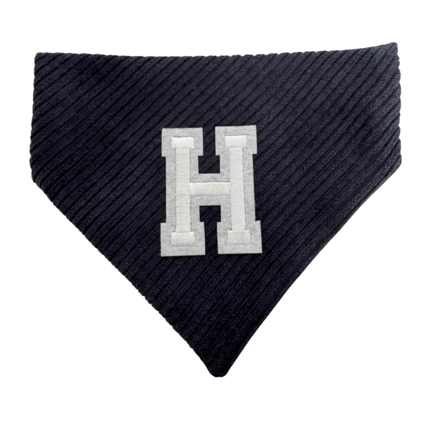 Blue corduroy bandana, Personalised