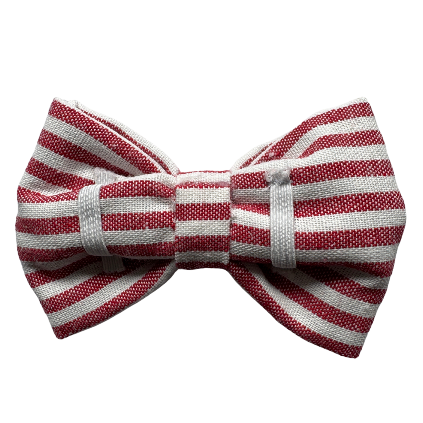 Red and white bow tie, Striped, Personalised
