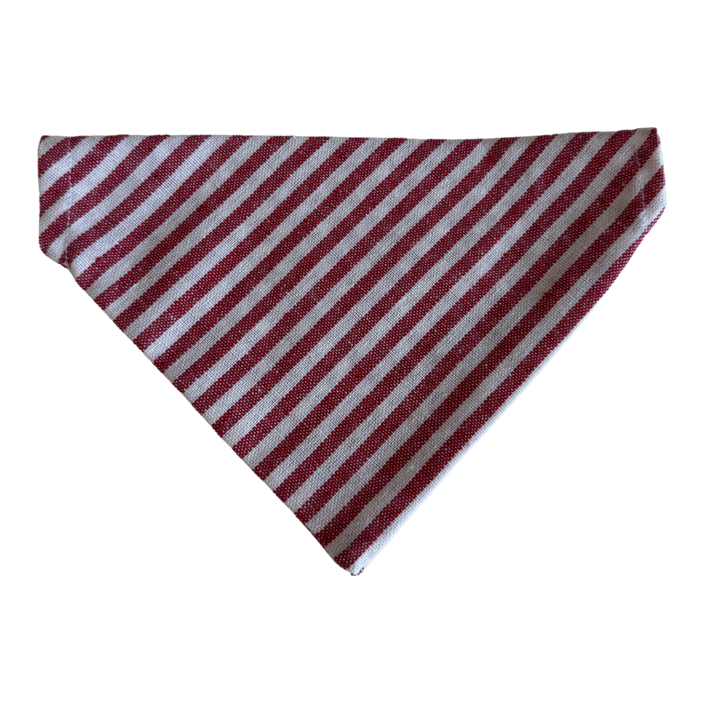Red and white striped bandana, Linen