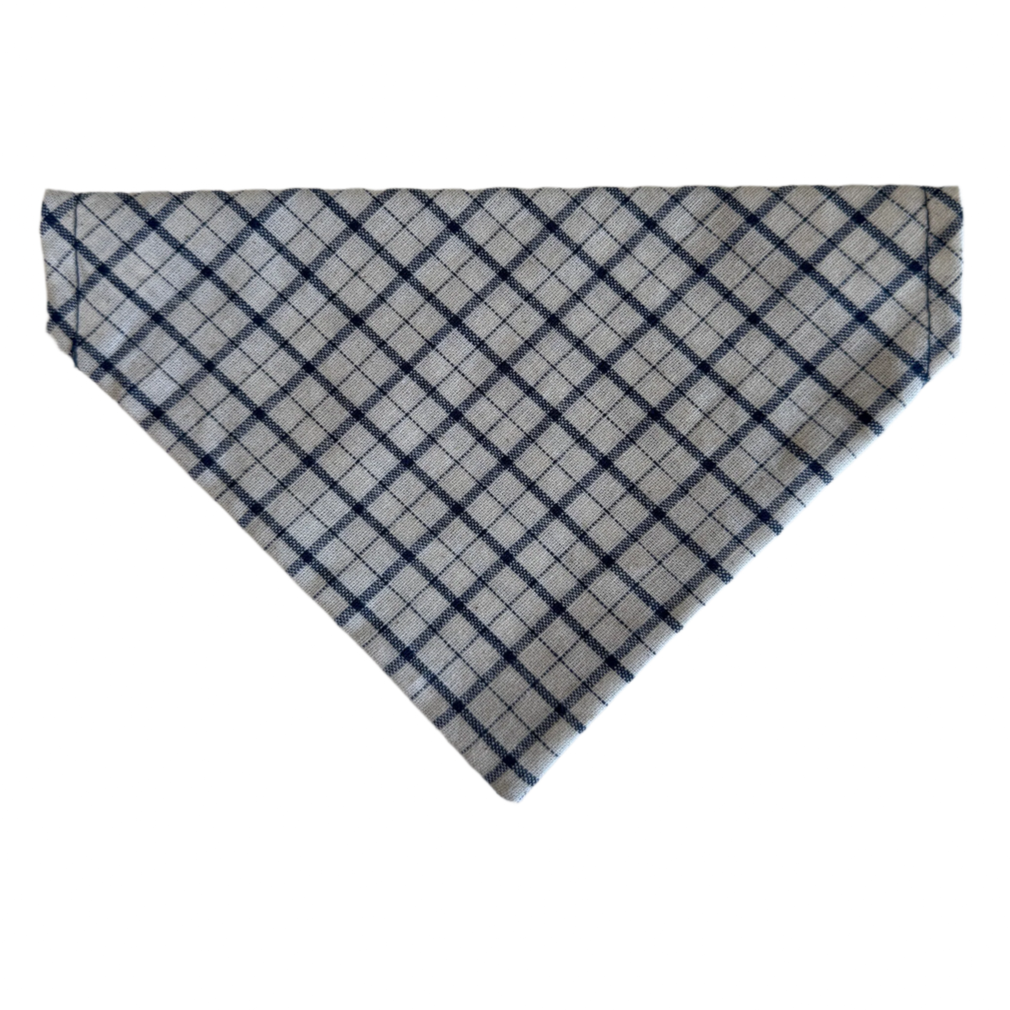 Beige and blue linen bandana, Personalised