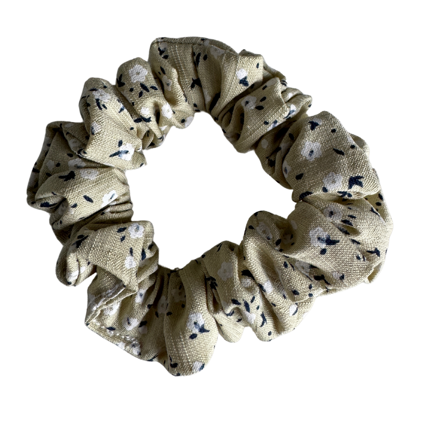 Pale green scrunchie S, Flowers