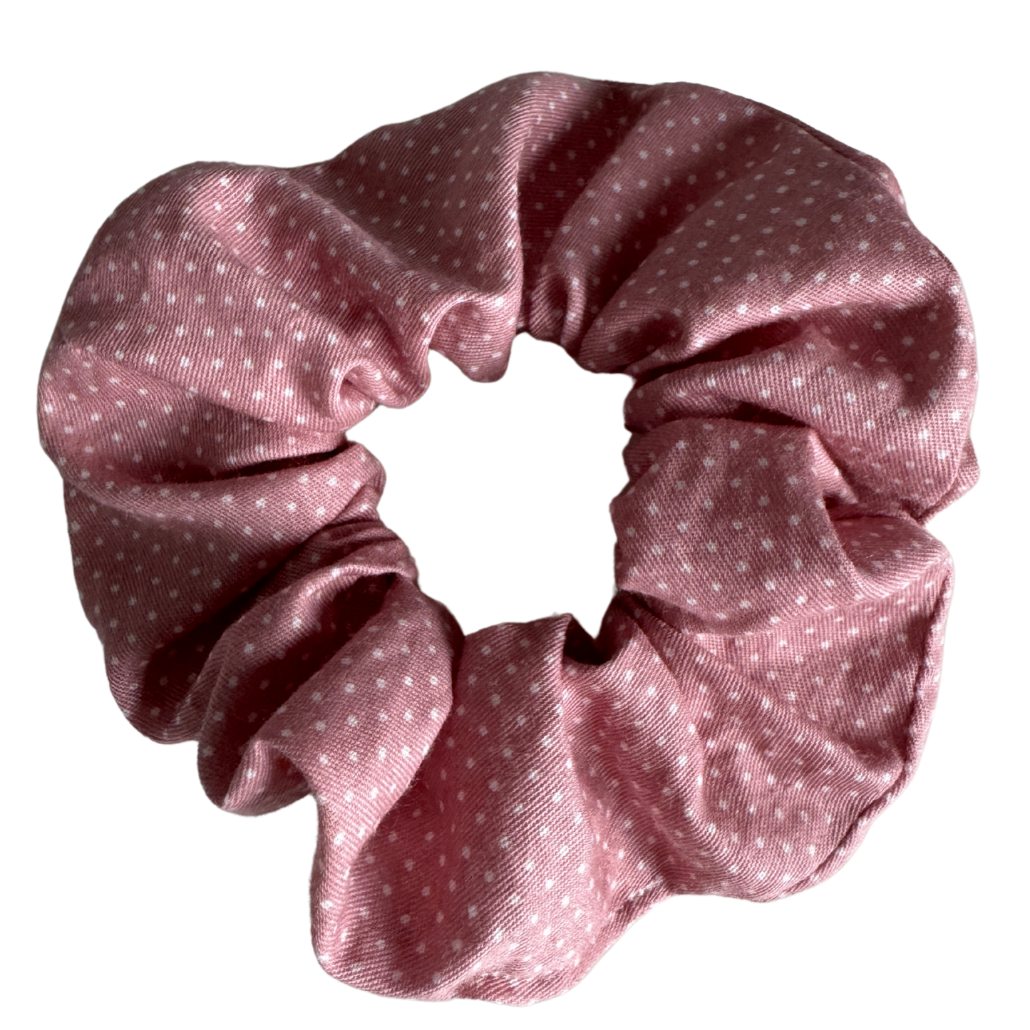 Pink and white scrunchie M, Polkadot