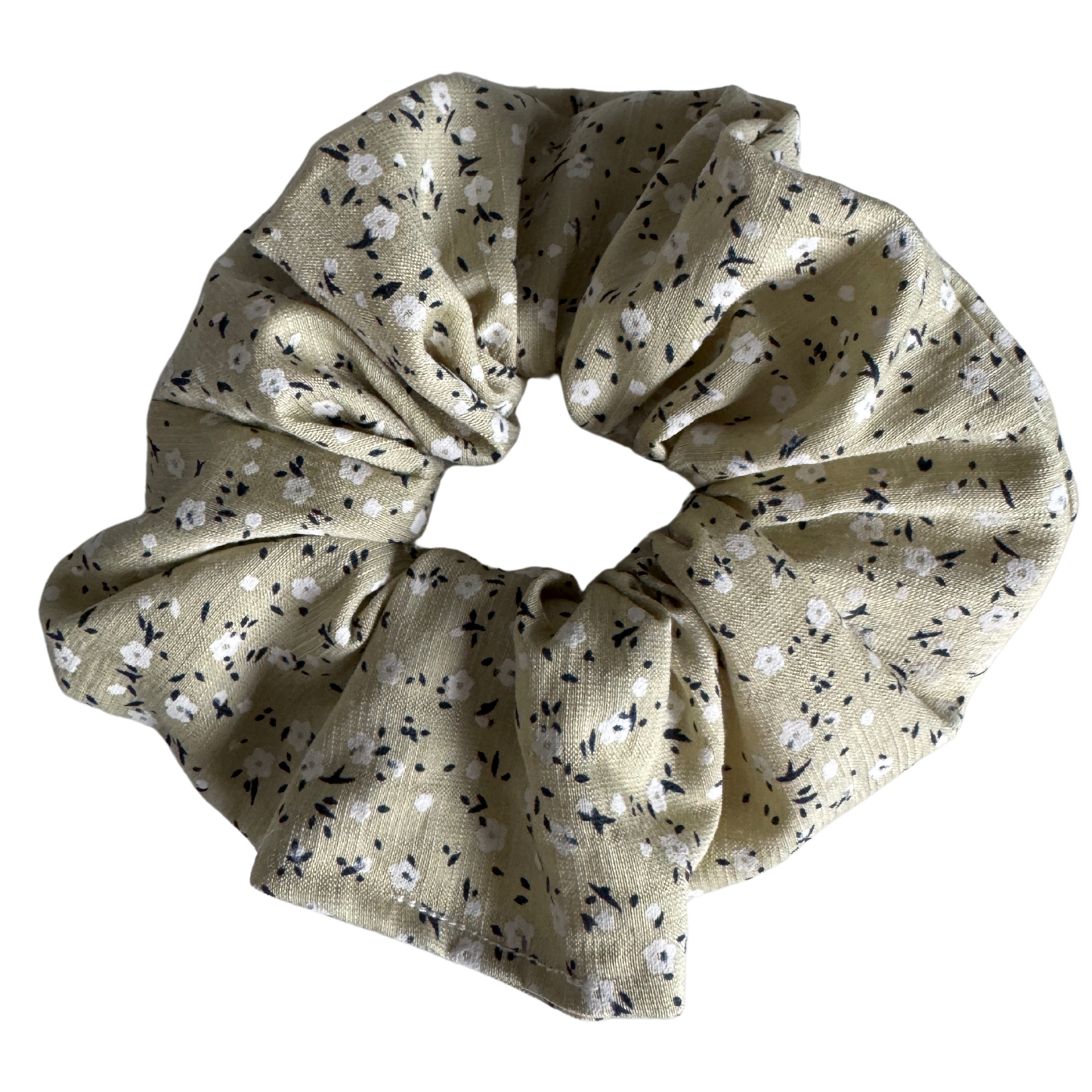 Pale green scrunchie L, Flowers