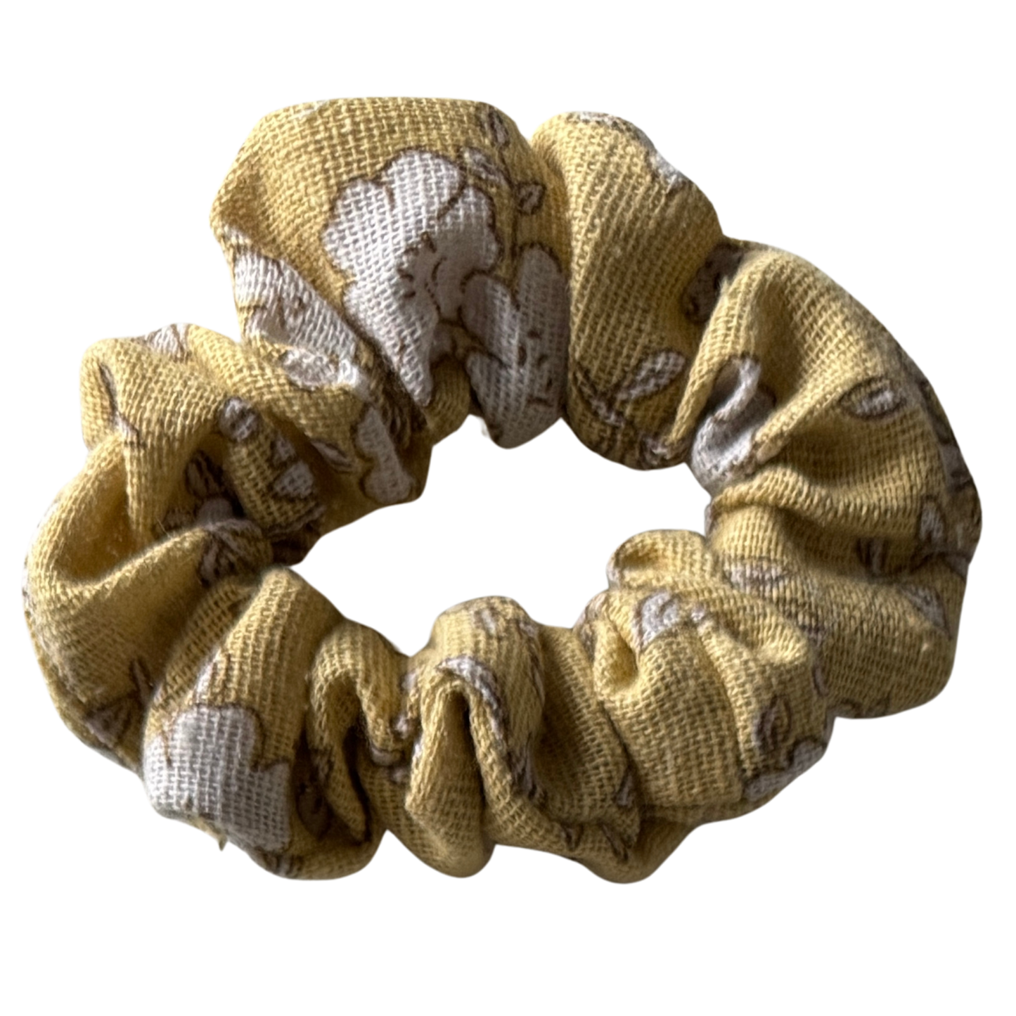 Yellow scrunchie S, Flowers