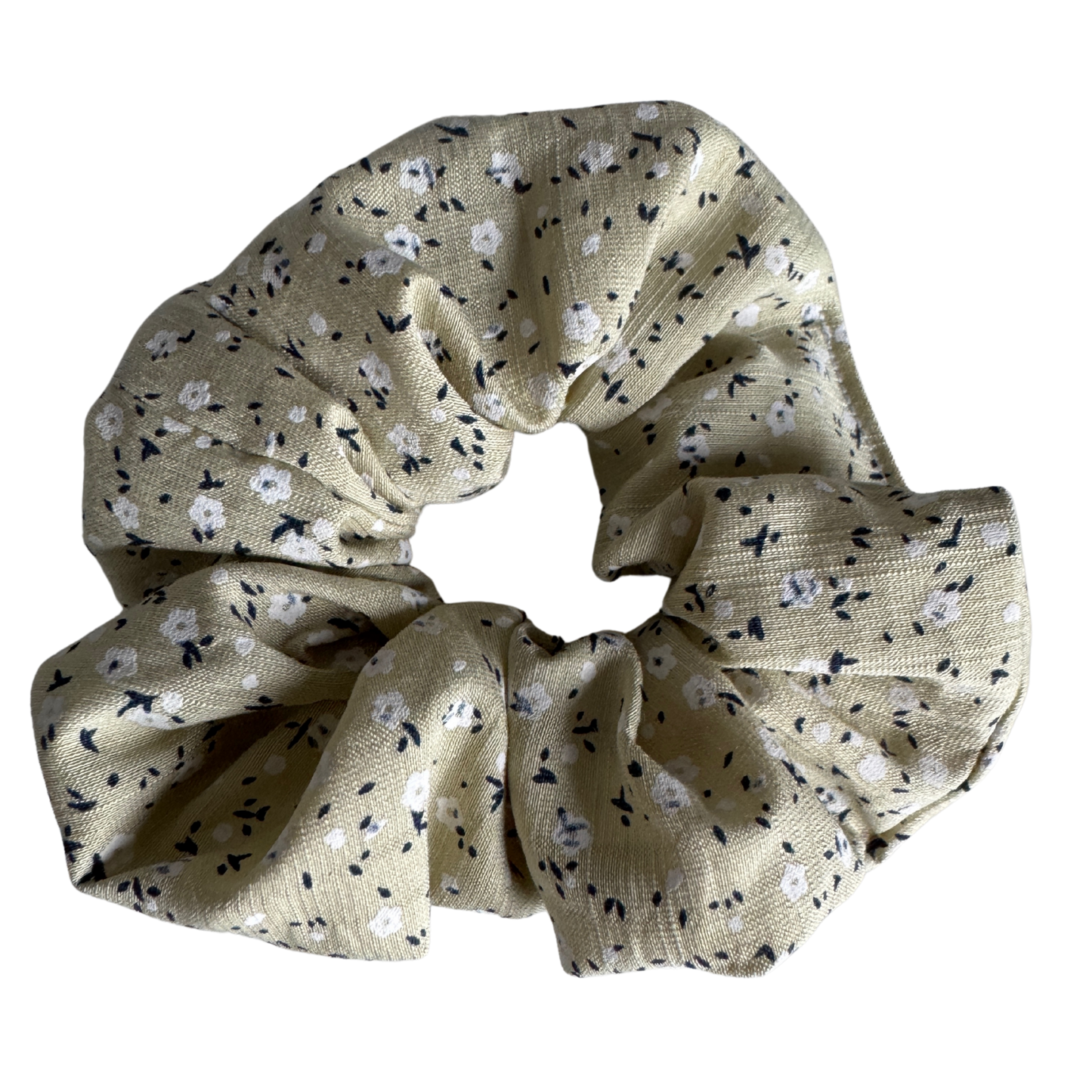Pale green scrunchie M, Flowers