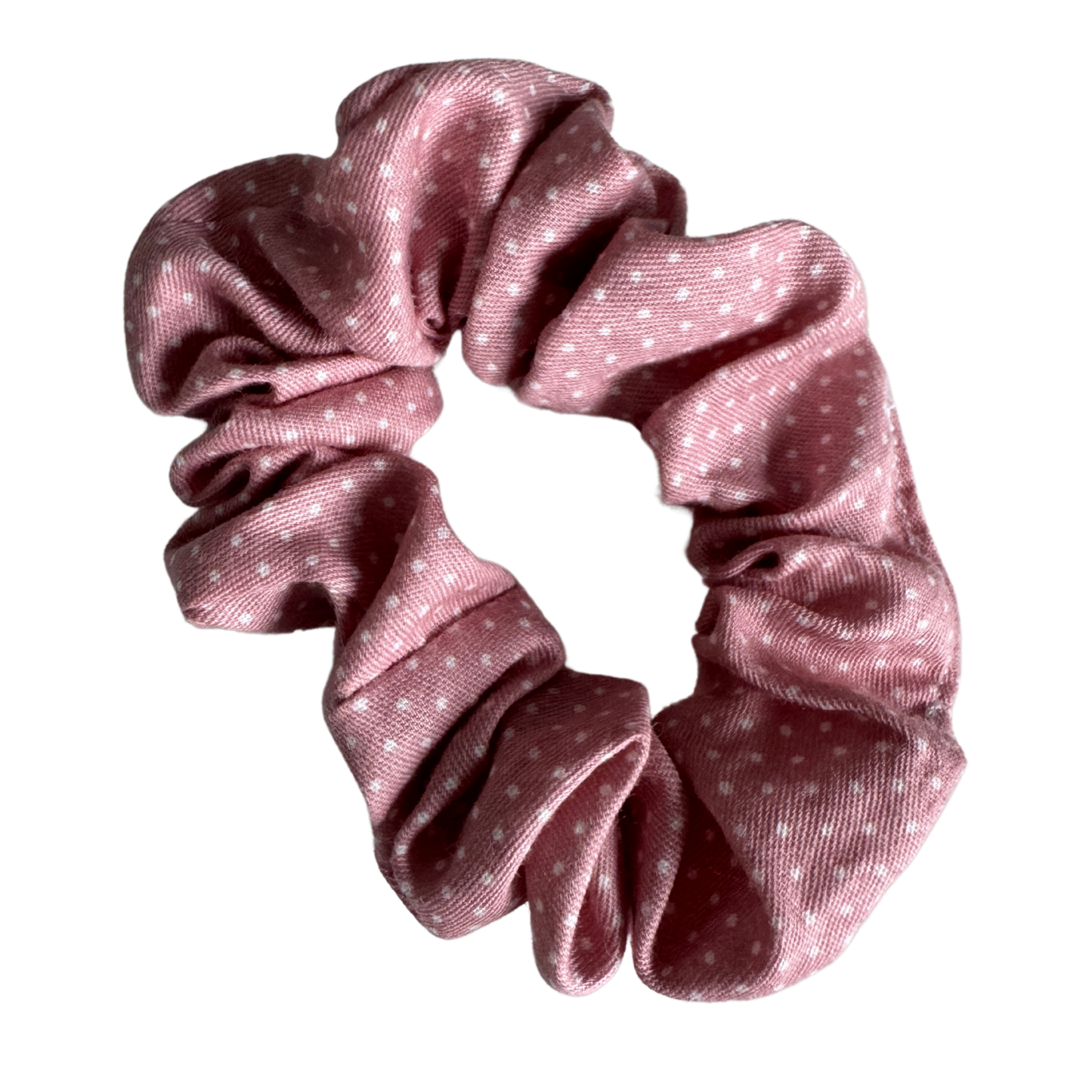 Pink and white scrunchie S, Polkadot