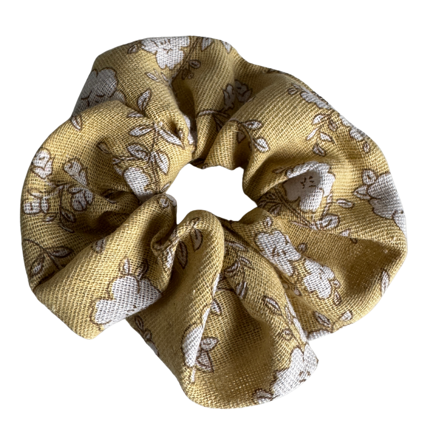 Yellow scrunchie L, Flowers