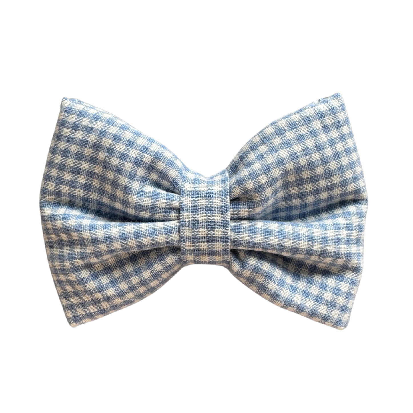 Light blue and white bow, Gingham