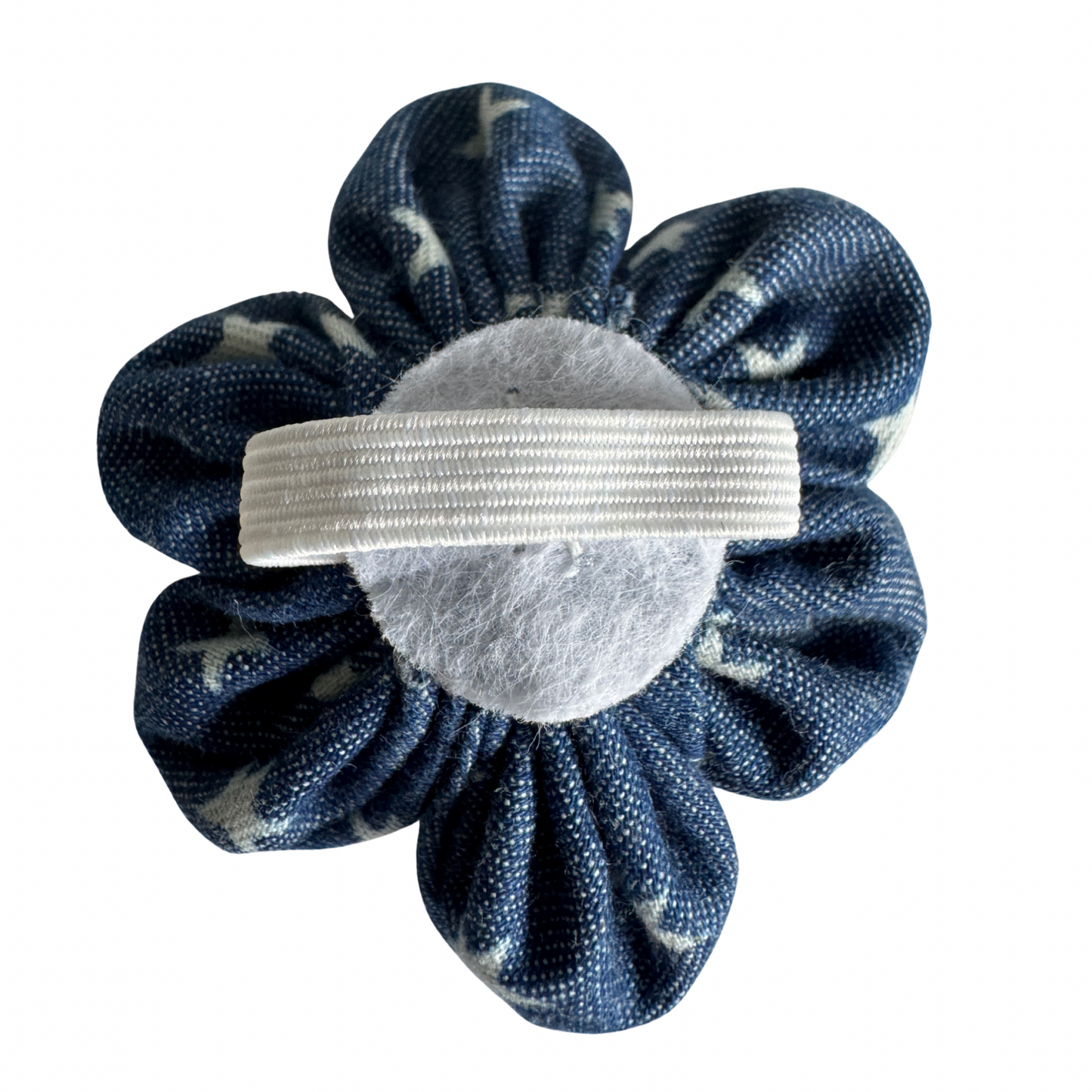Collar flower, Denim with white stars