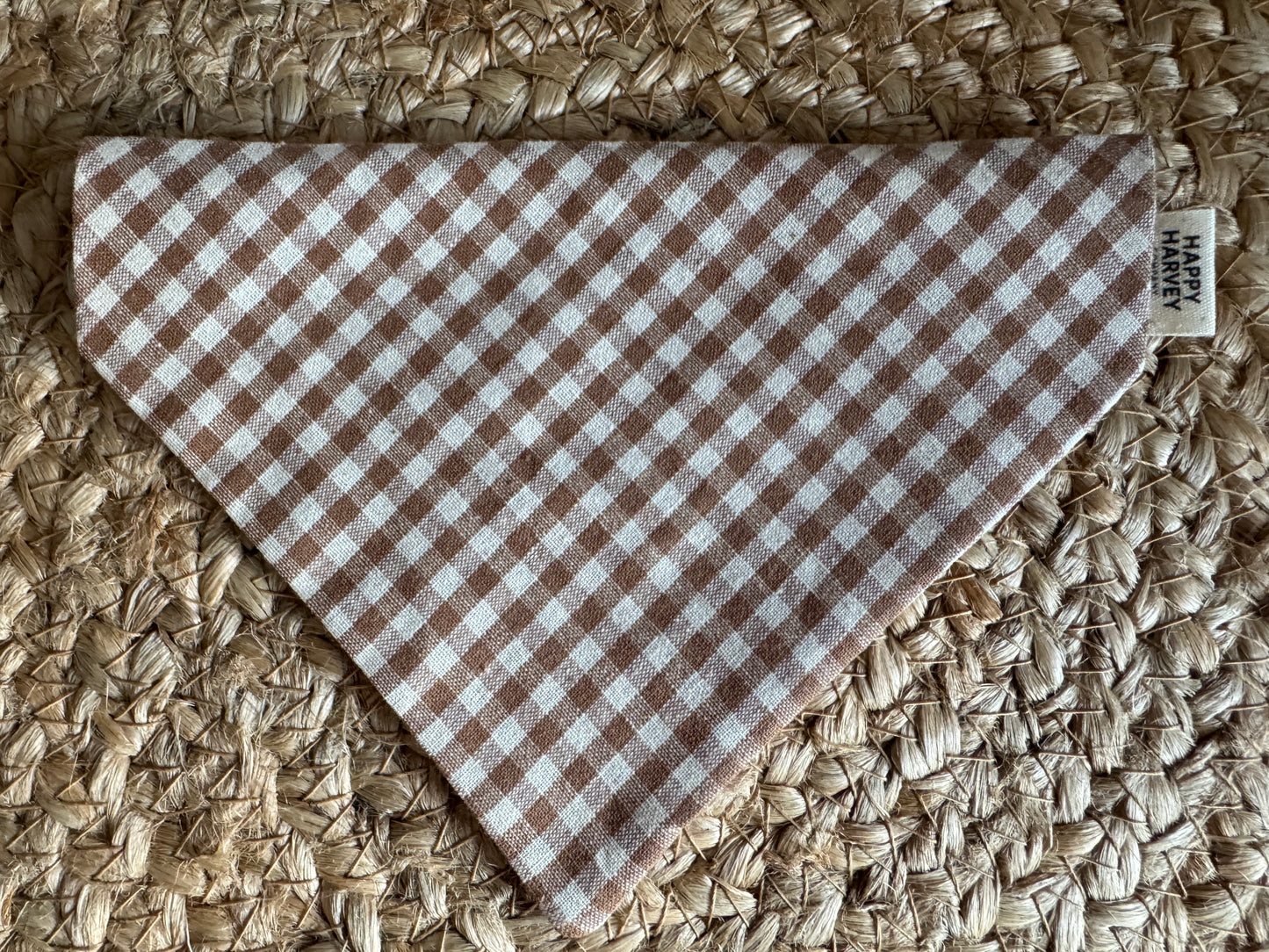 Bandana, checked, brown