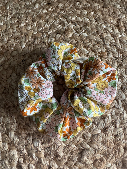 Scrunchie L, Autumn Flowers, Yellow